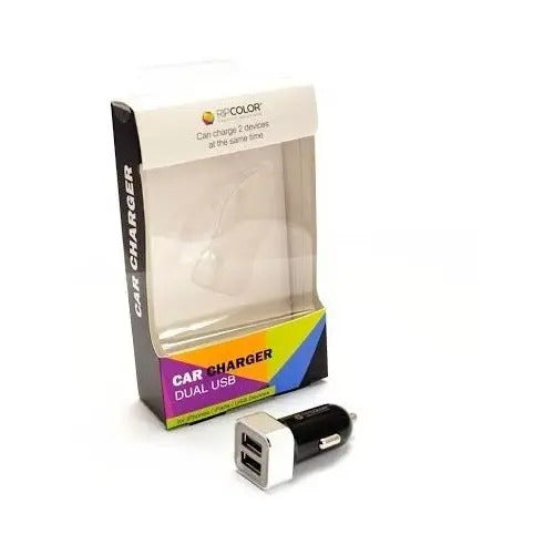 Cargador Para Auto 2.4a 2 Puertos Usb Ripcolor