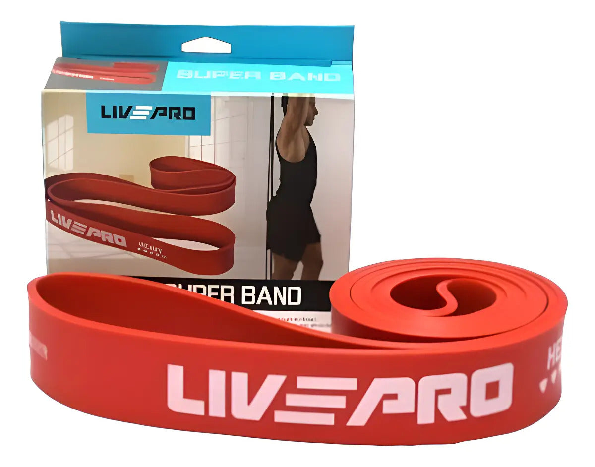 Super Bandas Entrenamiento Gym Látex Livepro - Rojo