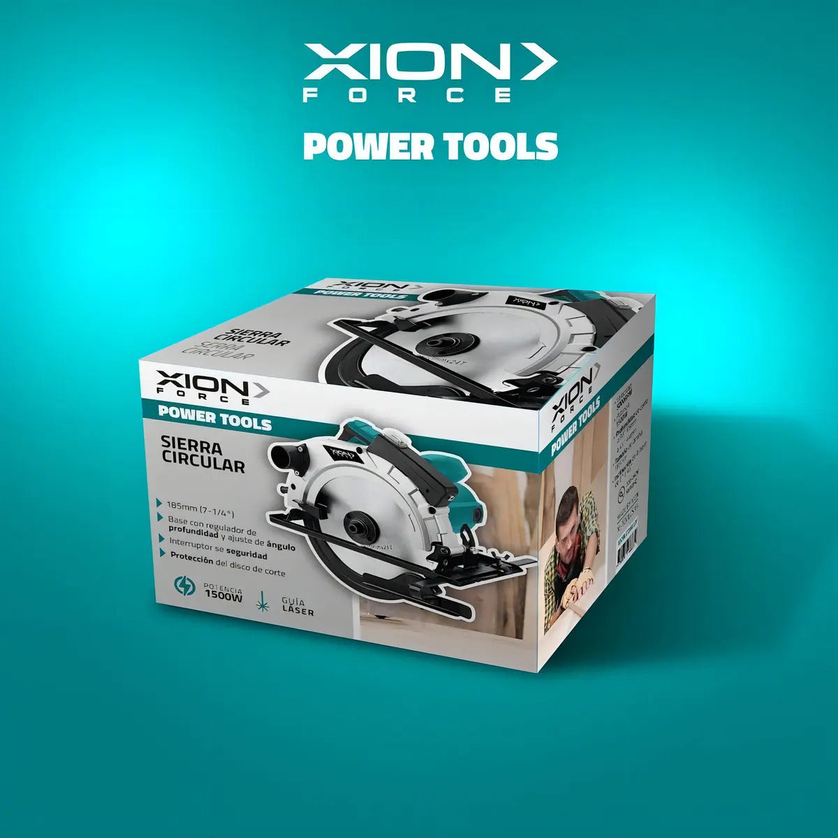 Sierra Circular Xion 1500w 5000rpm Xi-toolcs15 - Verde Oscuro 50 Hz/60 Hz