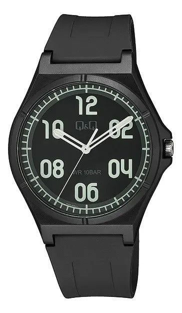 Reloj Q&q Silicona Hombre 40mm V04a-008vy - Negro