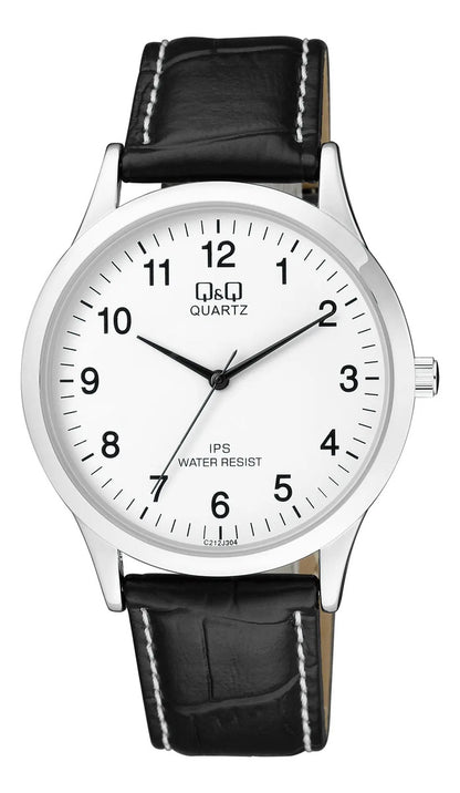 Reloj Q&q Cuero Hombre 40mm C212j304y - Blanco
