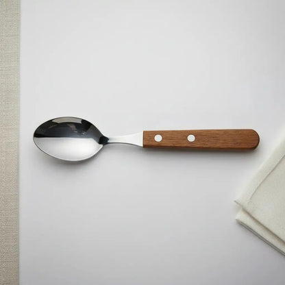 12 Cucharas De Mesa Mango Madera Kutt
