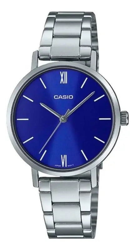 Reloj Casio Metal - Ltp-vt02d-2audf - Plateado Azul