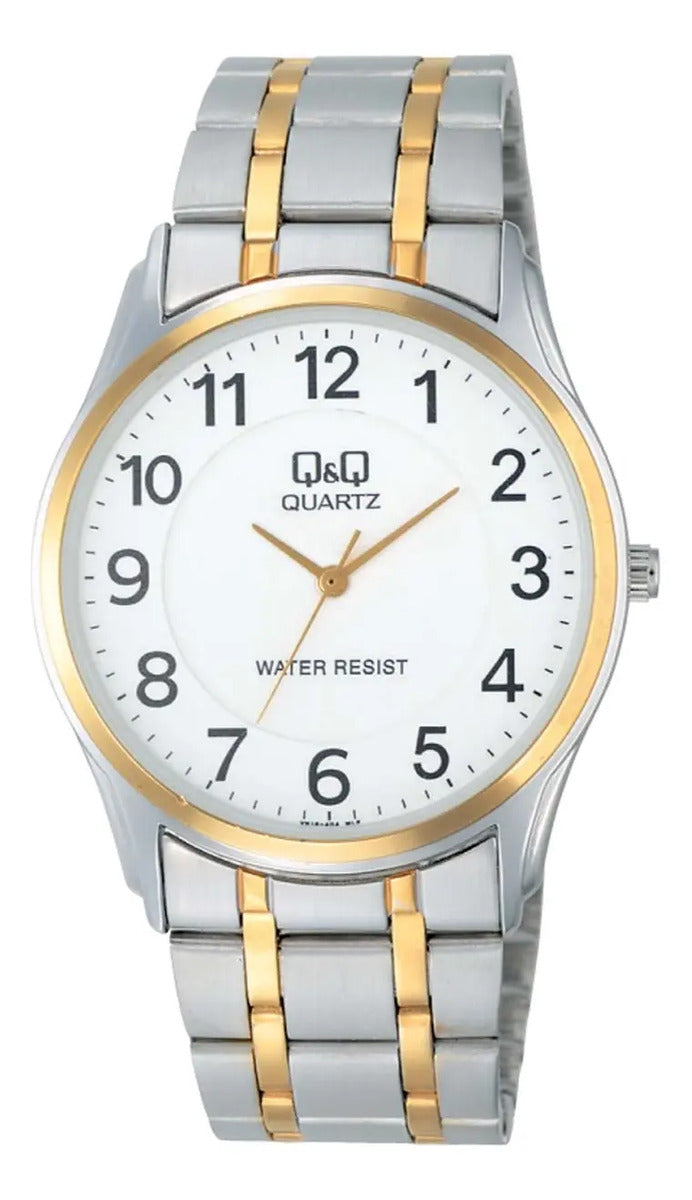Reloj Q&q Metal Hombre 36mm Vn16j404y - Plateado