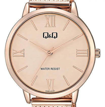 Reloj Q&q Metal Dama 34mm Q26b-001py - Oro Rosa Dorado