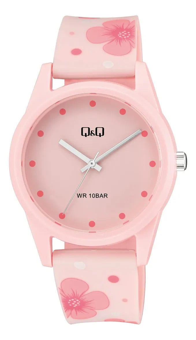 Reloj Q&q Silicona Dama 40mm V08a-004vy - Rosa