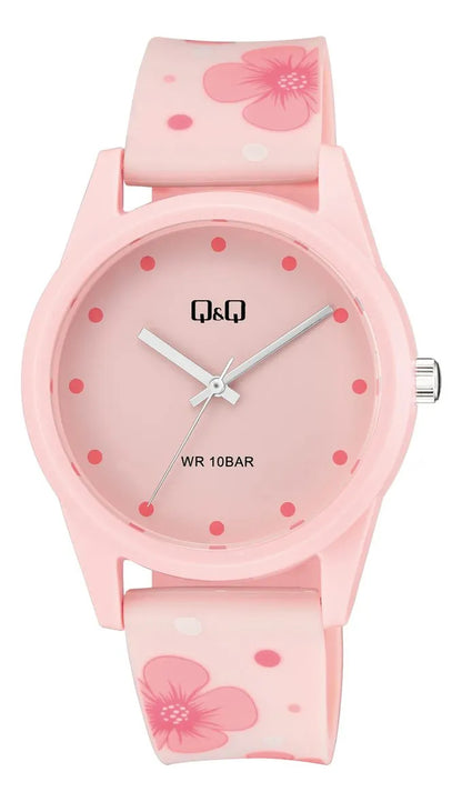 Reloj Q&q Silicona Dama 40mm V08a-004vy - Rosa