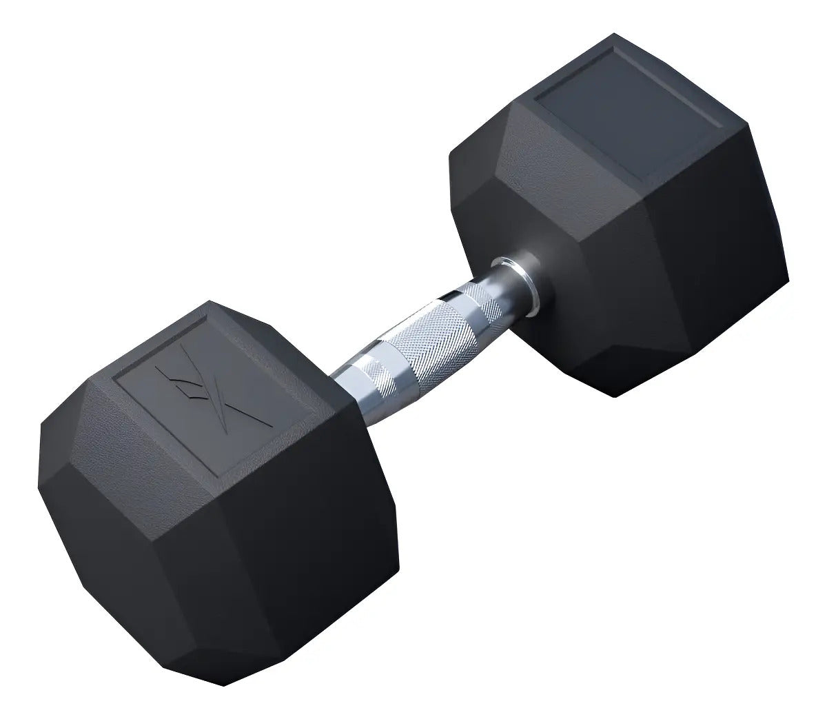 Mancuerna Hexagonal Recubierta De Goma 12,5kg Reebok - Negro
