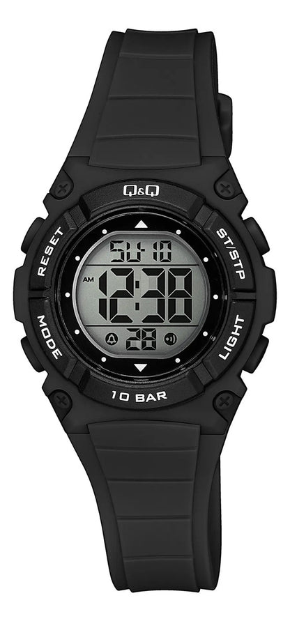 Reloj Digital Q&q Silicona Dama 34mm M187j005y - 87j005 Negro