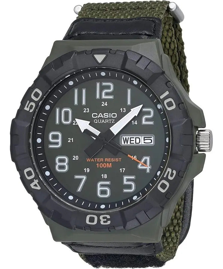 Reloj Casio Silicona Correa Verde - Verde Negro