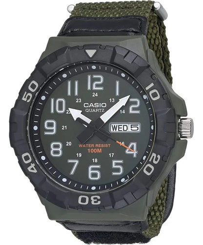 Reloj Casio Silicona Correa Verde - Verde Negro