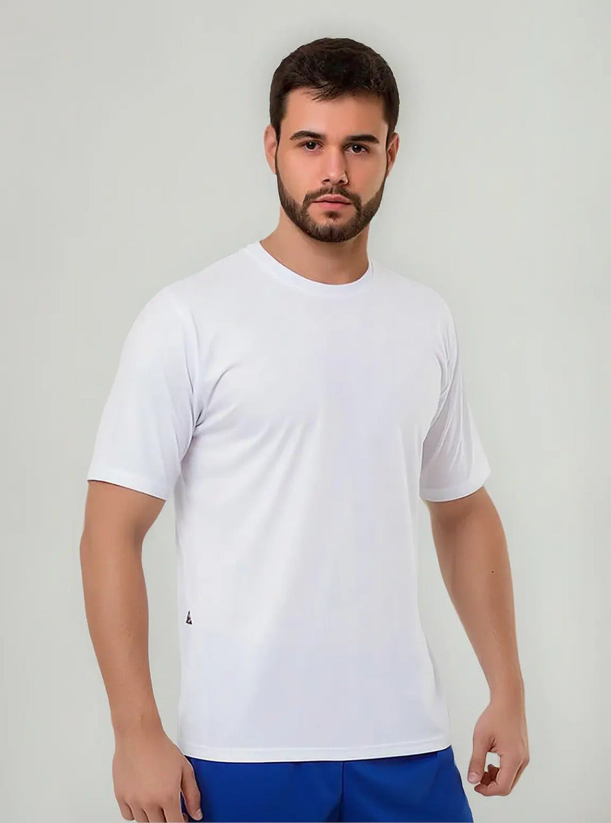 Remera Camiseta Hombre Secado Rápido Poliéster Elite Blanco 3xl