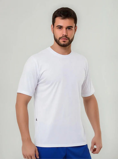 Remera Camiseta Hombre Secado Rápido Poliéster Elite Blanco 3xl