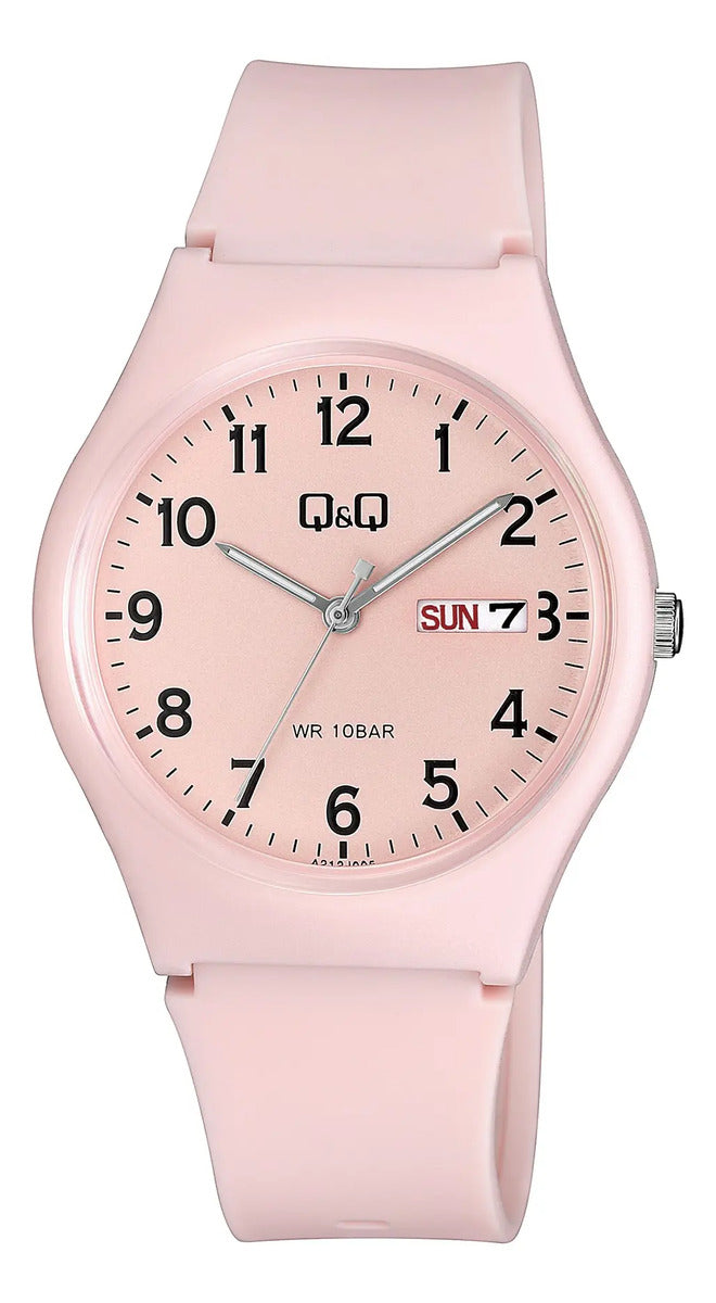 Reloj Q&q Silicona Dama 38mm A212j005y - Rosa