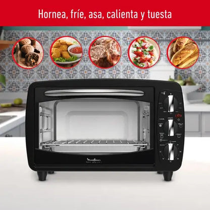 Horno Freidora De Aire Moulinex 20 Litros 5 En 1 - Negro