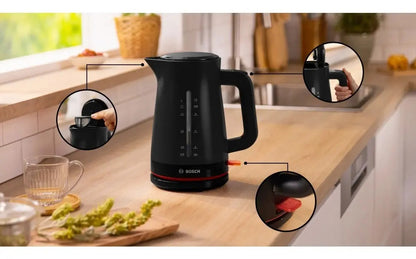 Hervidor De Agua Bosch 1,7 Lts Mymoment Twk - Negro