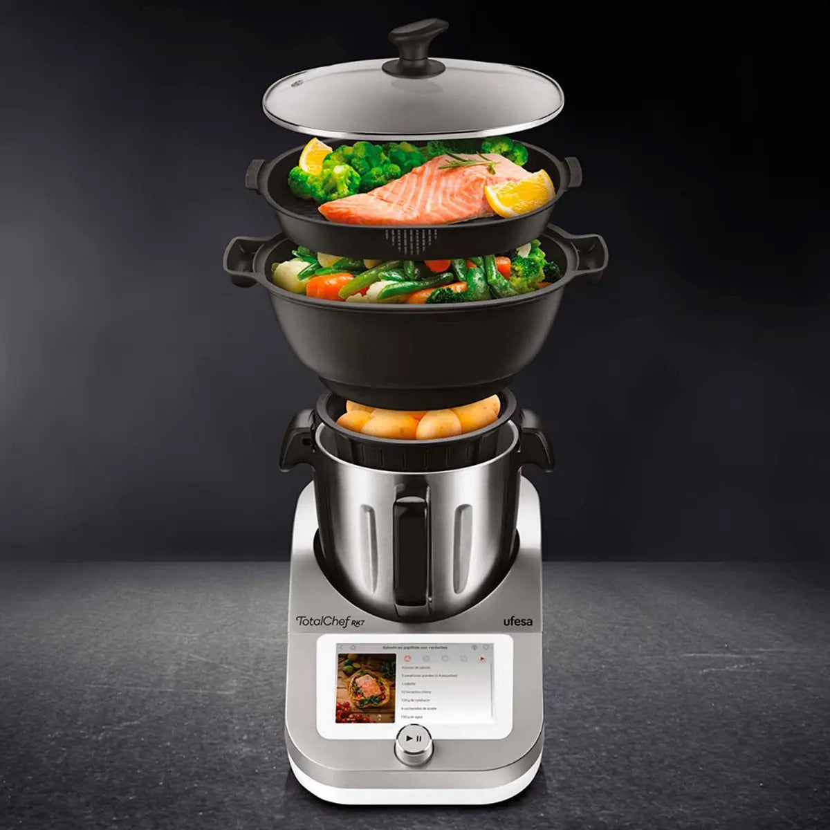 Robot Cocina Multifunción Ufesa Total Chef Rk7 - Gris