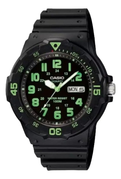 Reloj Casio Silicona Negra Esfera Negra - Negro