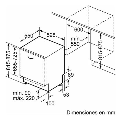 Lavavajillas Bosch Integrable 13 Serv Smv2itx09e - Blanco