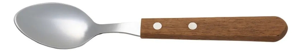 12 Cucharas De Mesa Mango Madera Kutt