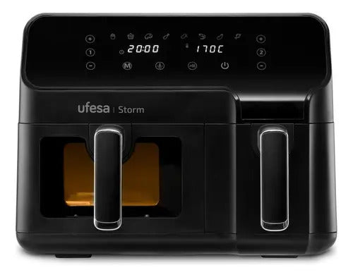 Freidora De Aire Digital Ufesa Storm Doble Cubeta - Negro