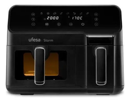 Freidora De Aire Digital Ufesa Storm Doble Cubeta - Negro