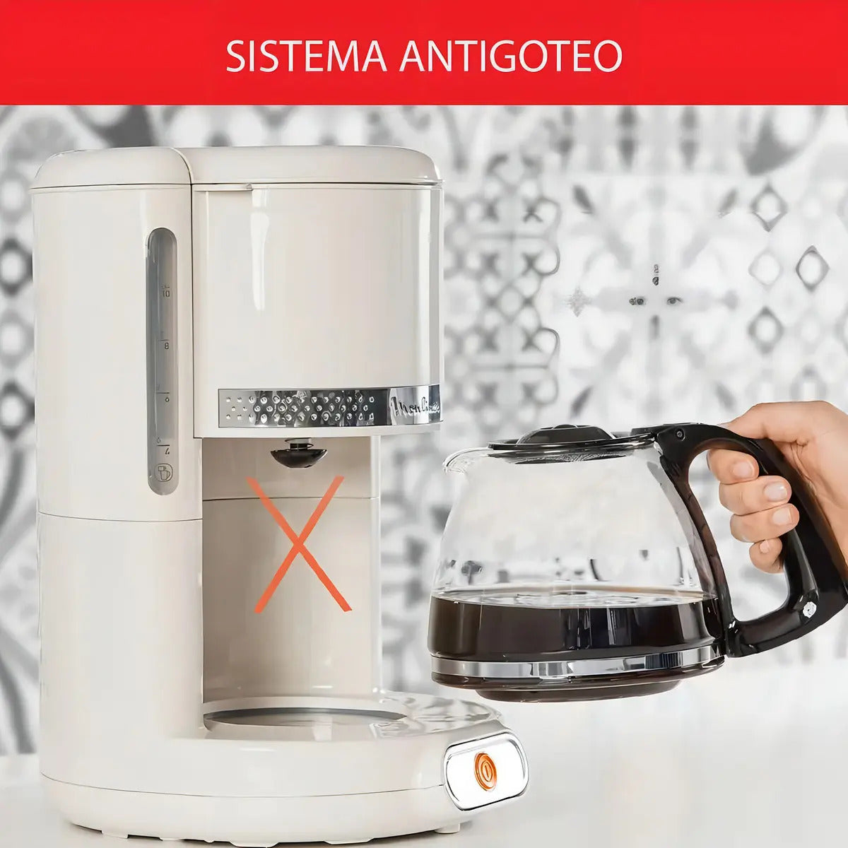 Cafetera De Filtro Moulinex 1,25 Lt - Blanco