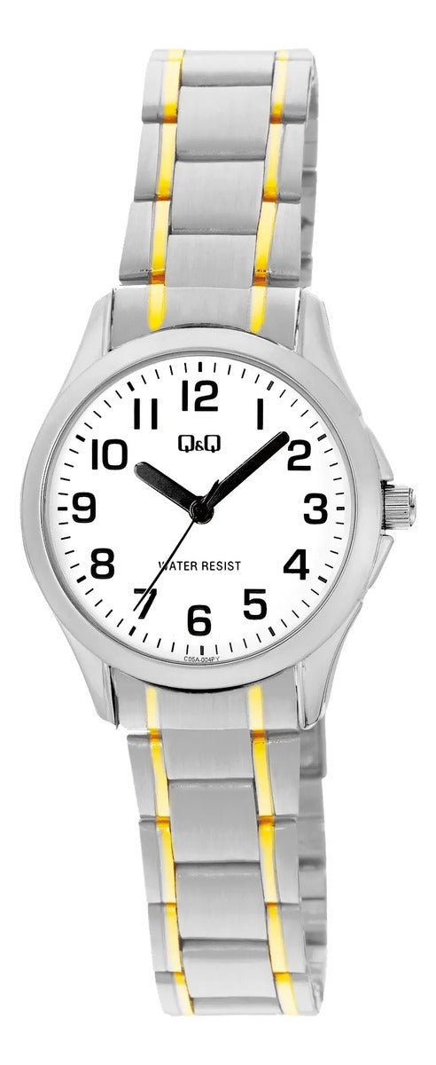 Reloj Q&q Metal Dama 28mm C05a-004py - Plateado