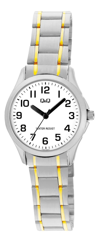 Reloj Q&q Metal Dama 28mm C05a-004py - Plateado