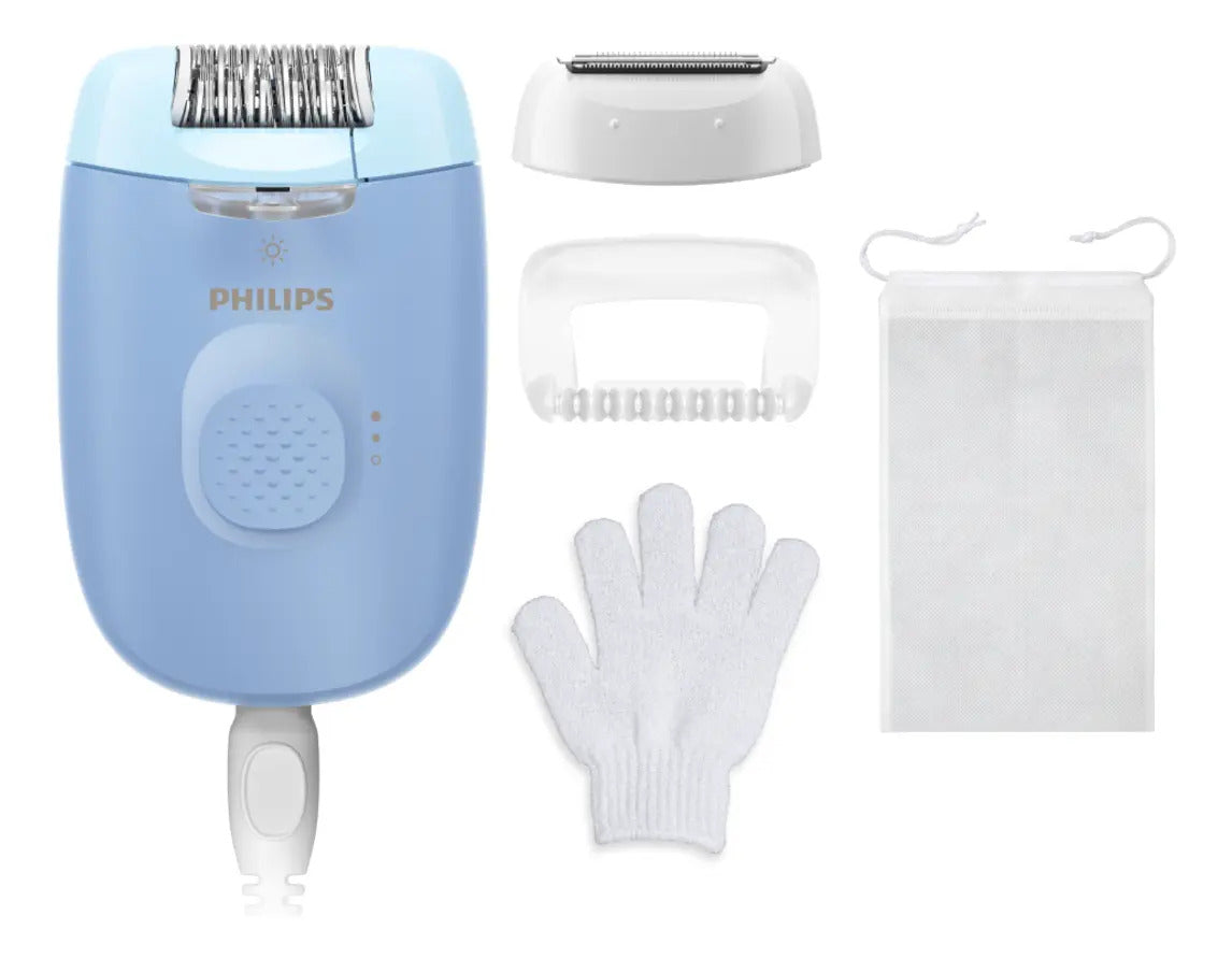 Depiladora Philips Serie 4000 Bre247/00 - Celeste