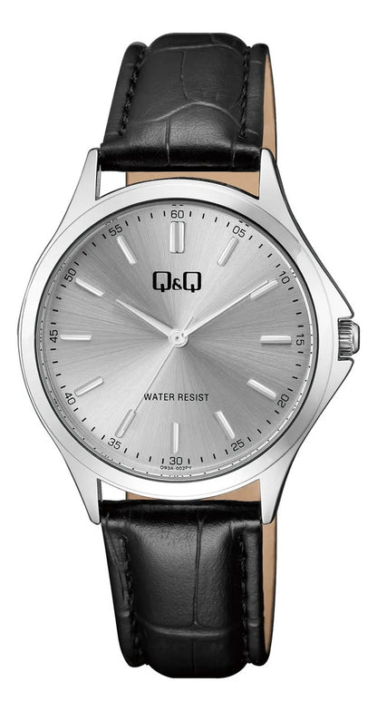 Reloj Q&q Cuero Dama 36mm Q93a-002py - Negro