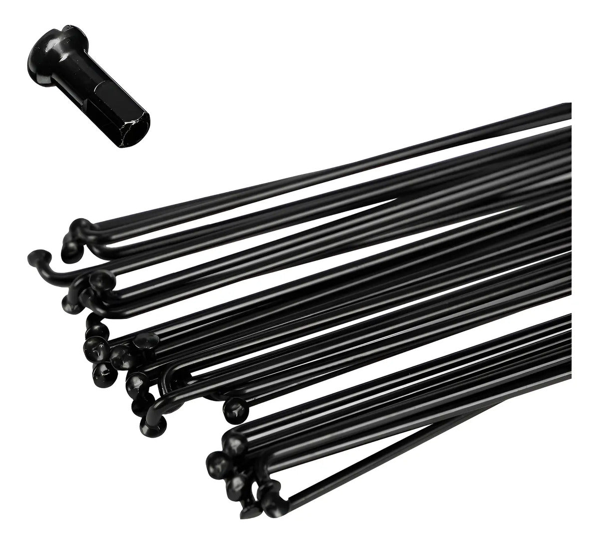 Rayo Y Niple De Bicicleta 294mm Con Nipple X Ud Sumart Negro