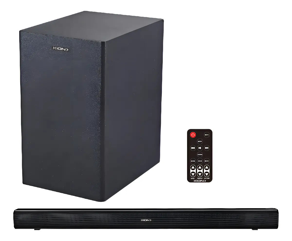 Barra De Sonido Xion Con Subwoofer 2.1 Xi-bar90 Negro