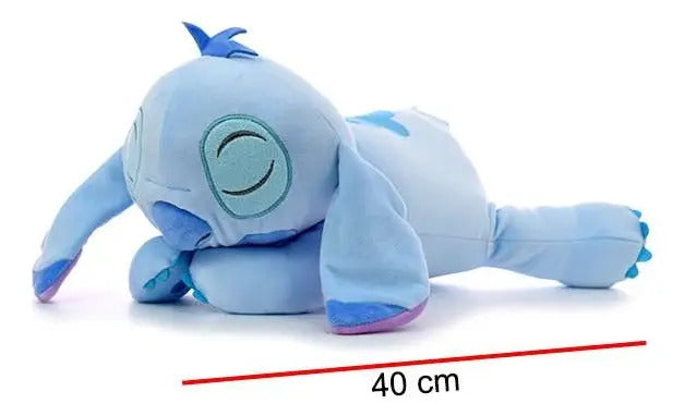 Peluche Stitch Acostado 40 Cm - Azul