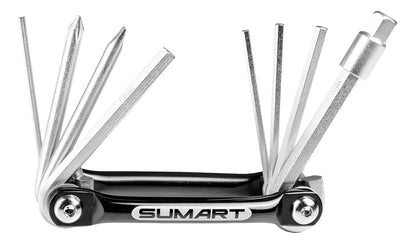 Multi Herramienta 9 Hexagonales Reparación Bici Sumart Negro