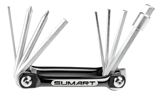 Multi Herramienta 9 Hexagonales Reparación Bici Sumart Negro
