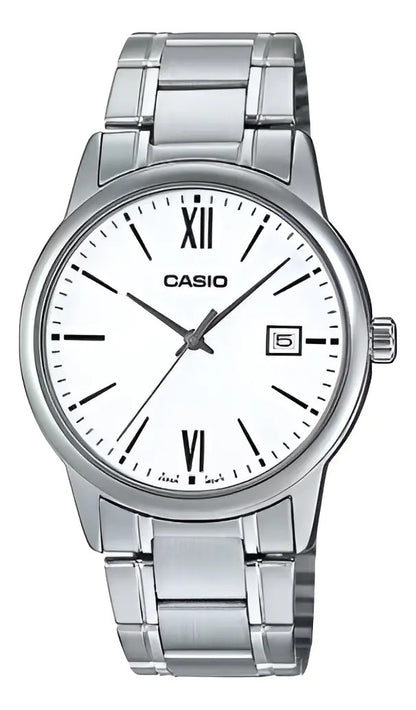 Reloj Casio Metal - Mtp-v002d-7b3udf - Plateado Blanco