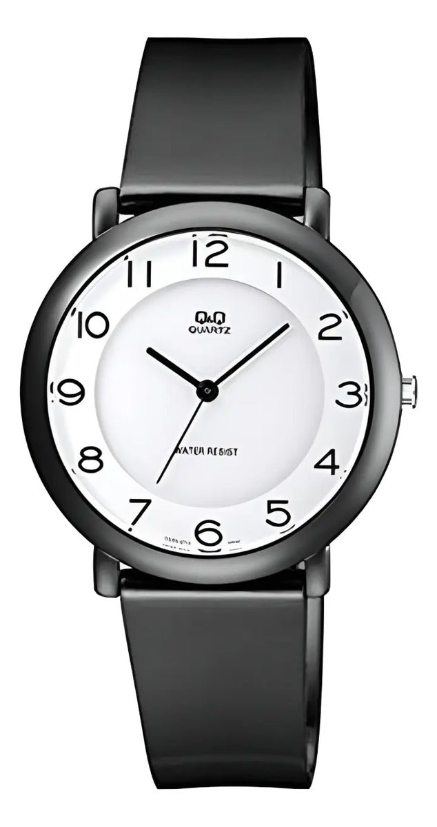 Reloj Q&q Silicona 35mm - Vq94j018 - Negro Blanco