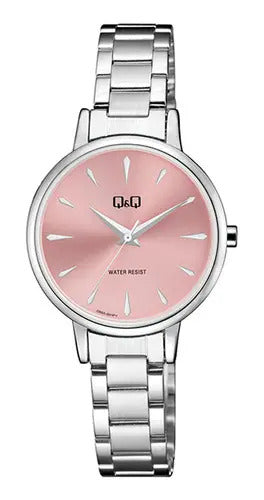 Reloj Q&q Metal Dama 32mm Q56a-001py - Plateado