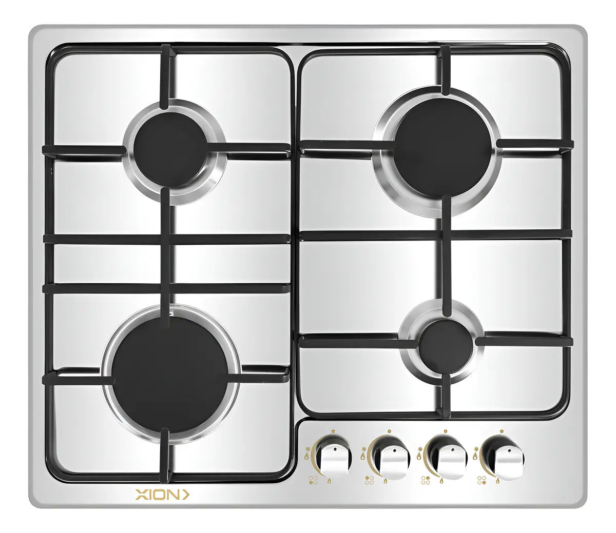 Anafe A Gas Xion 4 Hornallas Acero Inox Xi-gh40x - Gris