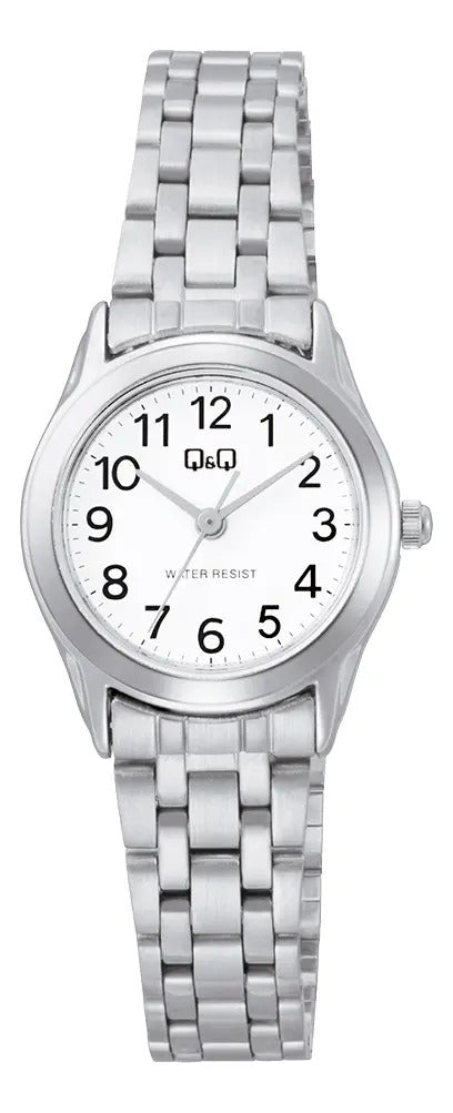 Reloj Q&q Metal Dama 23mm C50a-004py - Plateado Blanco