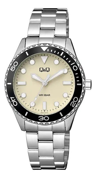 Reloj Q&q Metal Dama 36mm Q55a-001py - Plateado