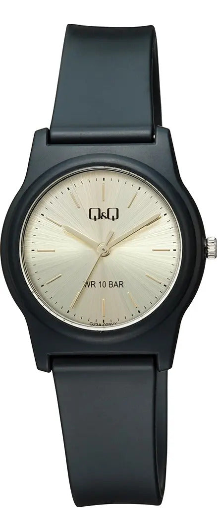 Reloj Q&q Silicona Dama 31mm G23a-009vy - Negro