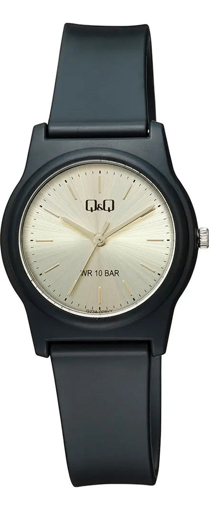 Reloj Q&q Silicona Dama 31mm G23a-009vy - Negro