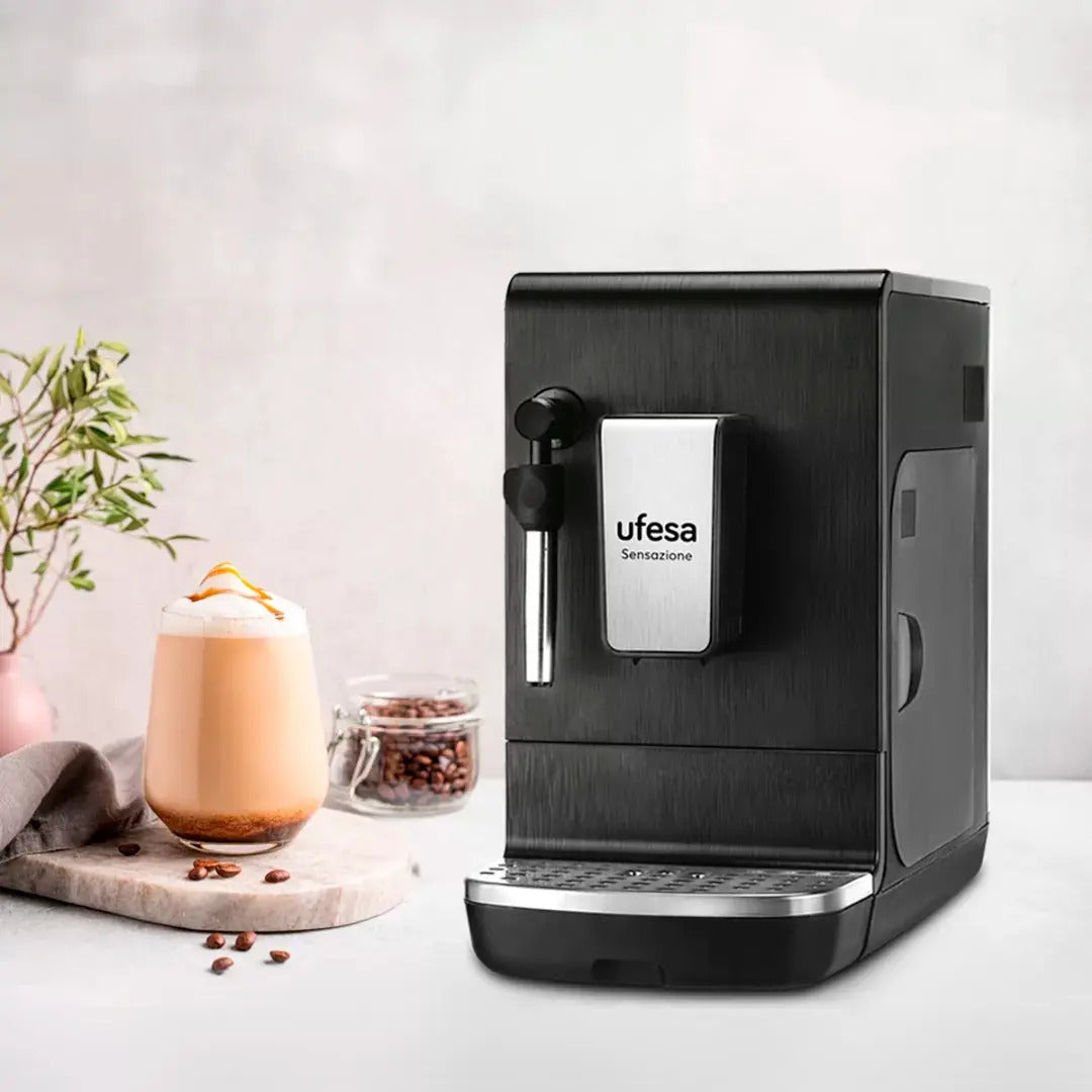 Cafetera Espresso Automática Ufesa Sensazione - Negro