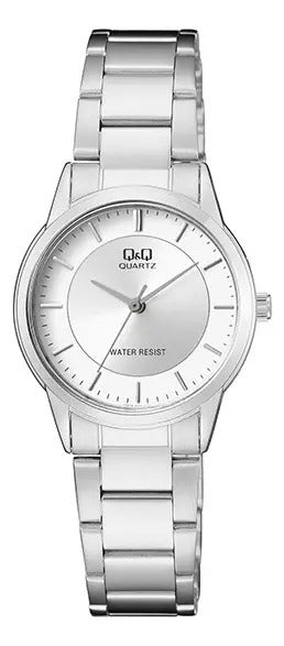 Reloj Q&q Metal Dama 30mm Qa45j201y - Plateado