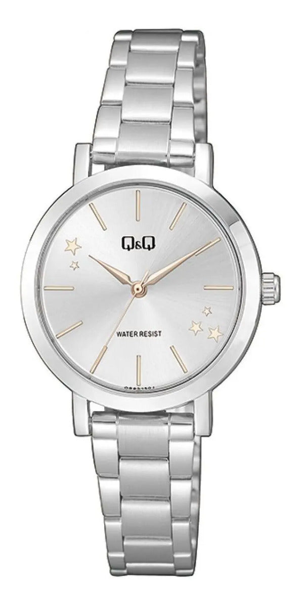 Reloj Q&q Metal Dama 32mm Q893j201y - Plateado
