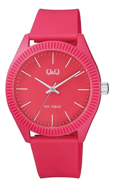 Reloj Q&q Silicona Hombre 41mm Vs68j002y - Rosa