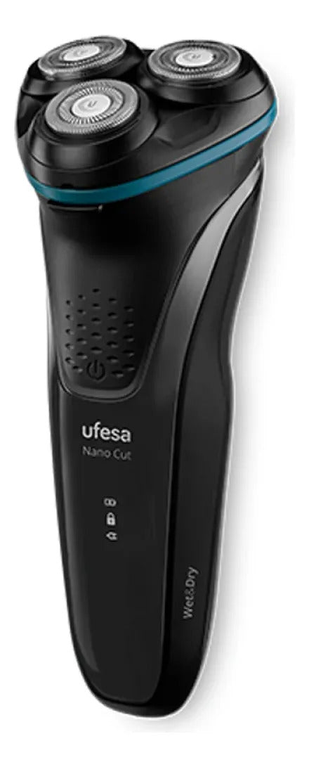 Afeitadora Rotativa Inalámbrica Ufesa Flex Nanocut Negro
