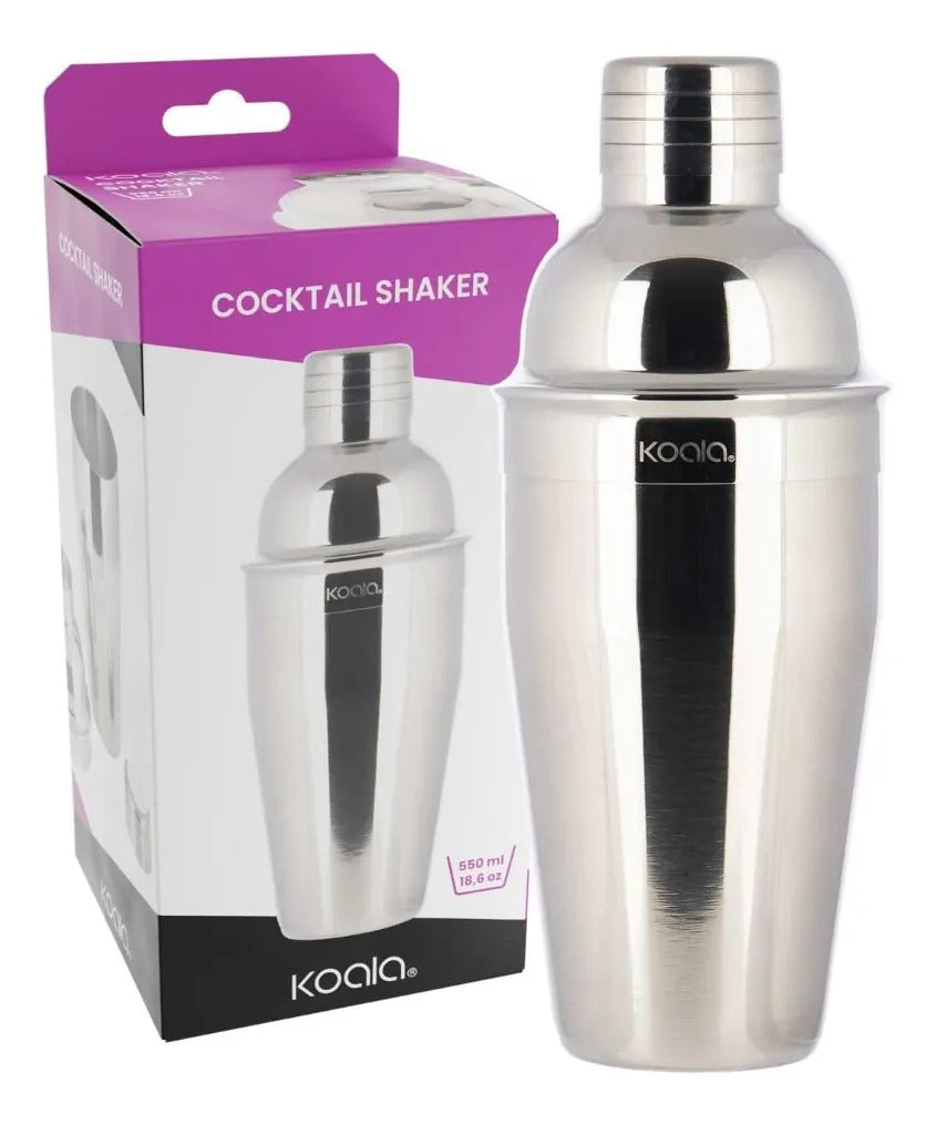 Coctelera Con Tapa 550 Ml Colador Koala